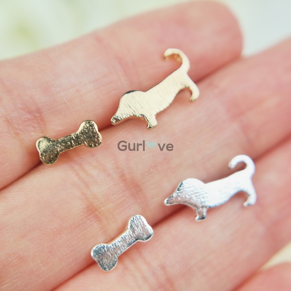 The Bold Diamond Jewelry - Dog Bone Stud Earrings